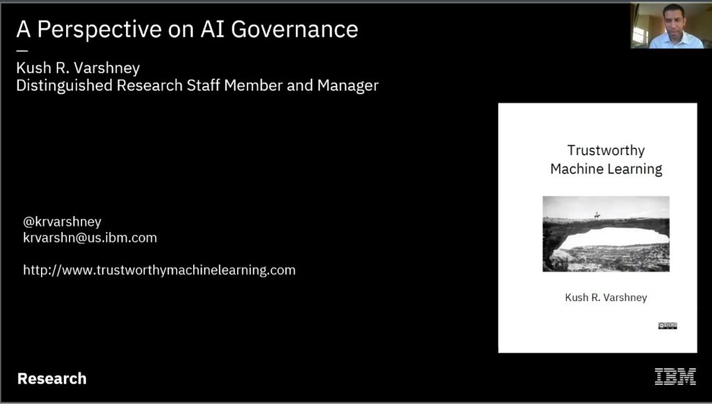 Stats Winter 2022 Workshop Dr. Kush Varshney "A Perspective on AI Governance”